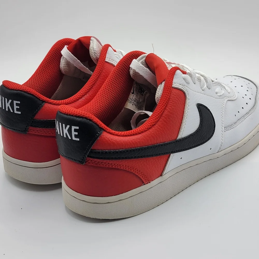 Men's NIKE Court Vision Low‎ 'White University Red' SIZE 10.5. #1449